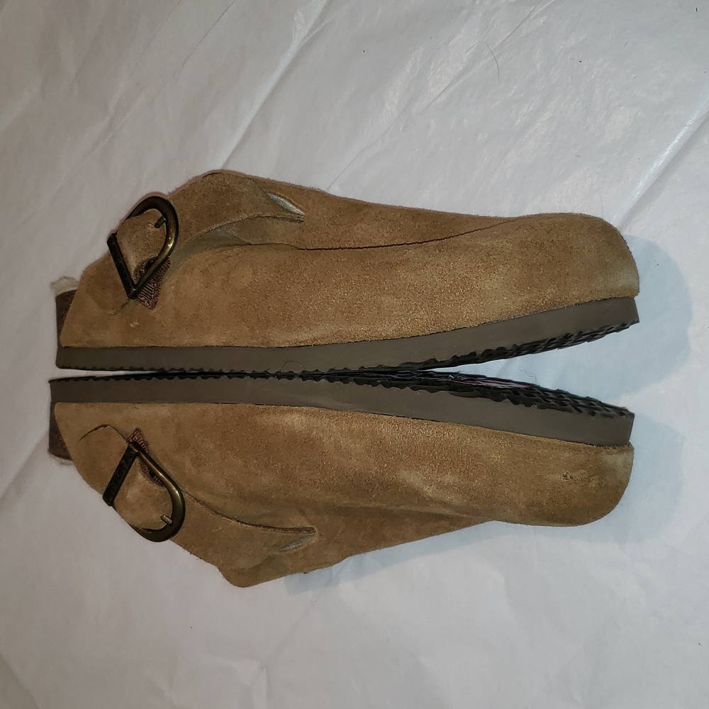 Eastland NEW Clog Suede Leather Fur Lining Mule Cork Wedge Comfort Women 10 - Picture 9 of 13